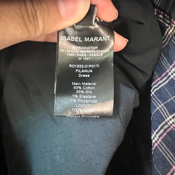 ISABEL MARANT FILANUA PUFF-SLEEVE PLAID MINI DRESS - Size 38/US 6 - Picture 12 of 13